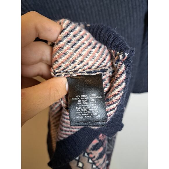 MOTH Anthro Sweater Dress Size Small Imperial Garden Tunic Cowl Neck - Picture 6 of 6